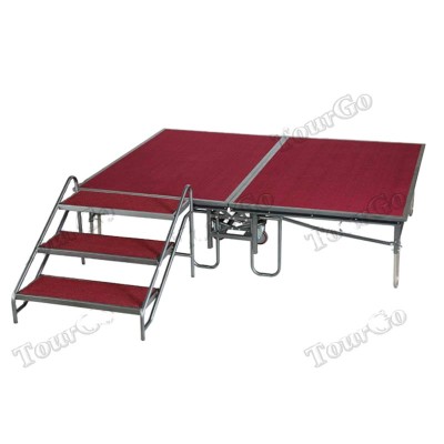 1.22 x 2.44m Portable Mobile Folding Stage With Wheels