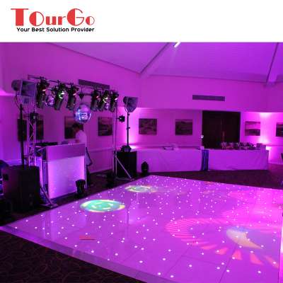 Twinkling White Dance Floor With Led Lights For Event